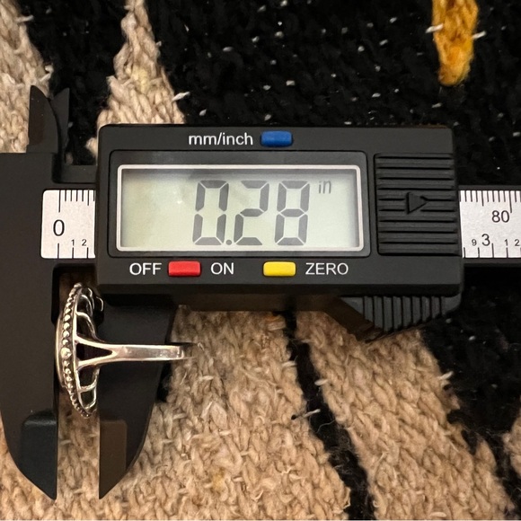 ❤️ Black Onyx Vintage Sterling Silver Rope Border Size 5.5 Ring 6.8 Gram - Picture 15 of 17